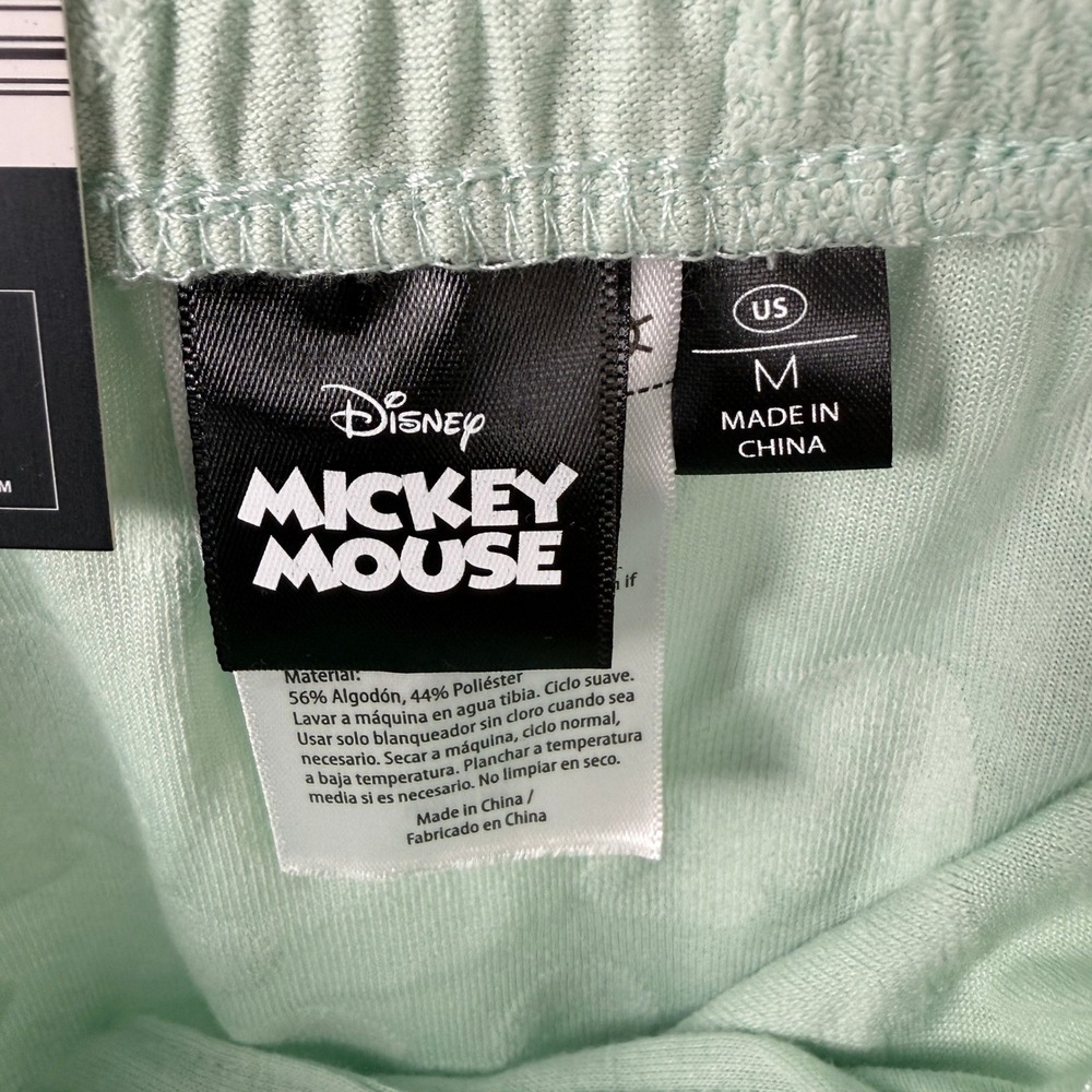 NEW Disney Mickey Mouse Womens M Mint Green Embossed Terry Cloth Skort - Picture 5 of 10